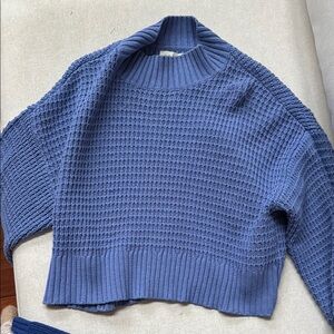 PacSun Blue Cowl Neck Sweater with Chunky Knit
